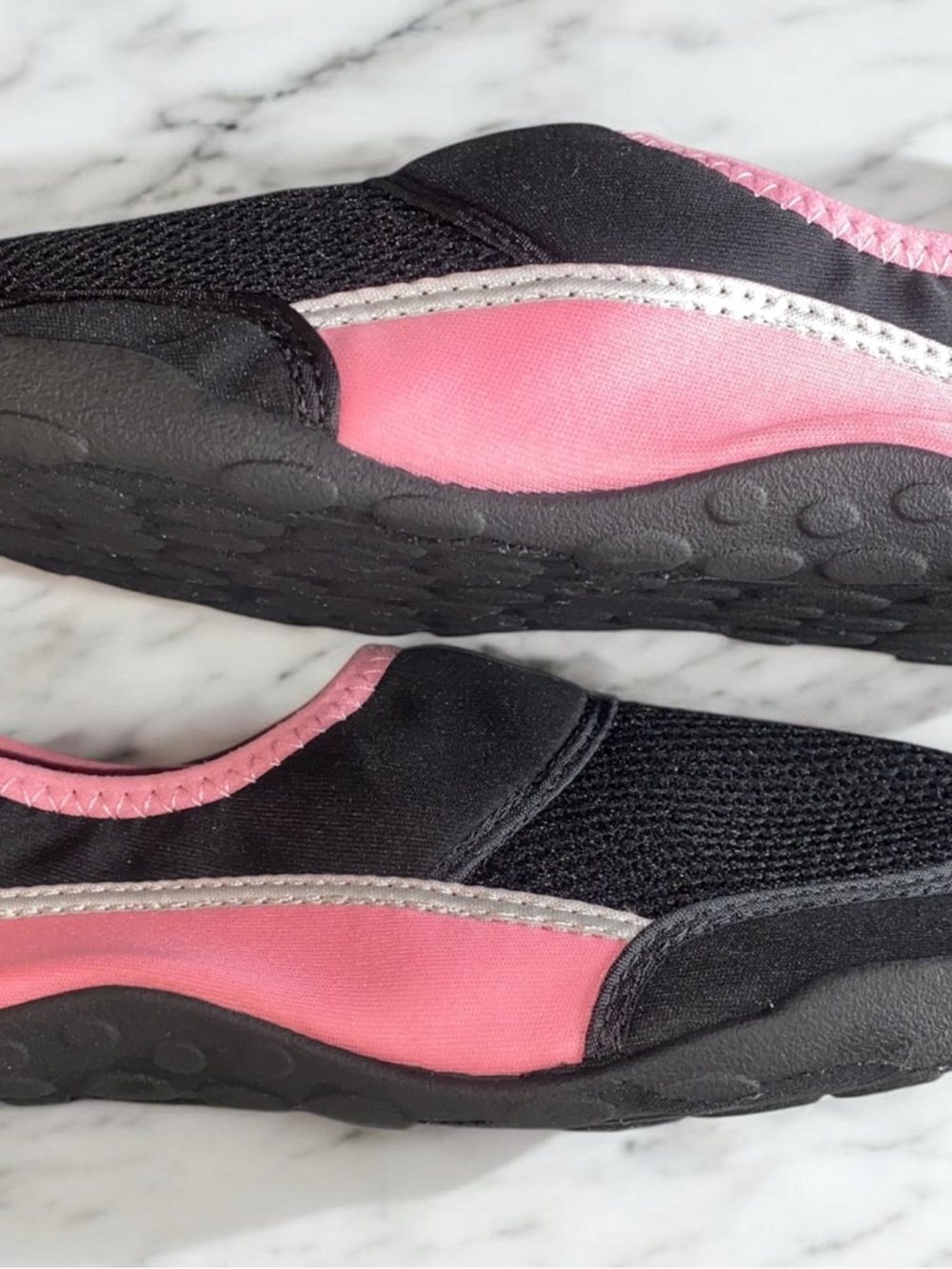Black and Pink Slip-On Water Shoes sz L 9-10 - Picture 2 of 5